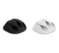 Delock portacables con 3 pasamuros juego de 6 piezas negro/blanco
