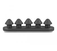 Delock portacables con 5 pasacables autoadhesivos negro juego 2 piezas