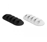 Delock portacables con 5 pasamuros juego de 6 piezas negro/blanco