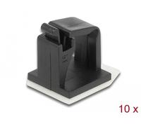 Delock portacables con clip de bloqueo autoadhesivo en color negro 10