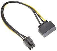 DeLOCK Power SATA - Cable SATA (15-pin / 6-pin), negro y amarillo, 20cm