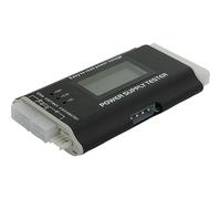 Delock Power Tester - Probador de Fuente (Pantalla LCD, 20/24-pin ATX), Rojo y Blanco