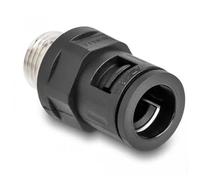DeLOCK Racor para Manguera con Rosca Exterior de latón M16, Color Negro, 2 Unidades