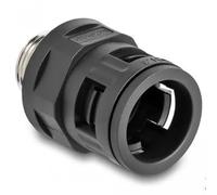 DeLOCK Racor para Manguera con Rosca Exterior de latón M20, Color Negro, 2 Unidades