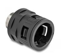DeLOCK Racor para Manguera con Rosca Exterior de latón M25, Color Negro, 2 Unidades