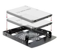 DELOCK RAMKA INSTALACYJNA DO NAPĘDU 2X HDD, SSD 2.5" W KIESZENI 3.5"