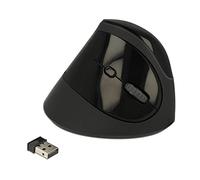 DeLock Ratón ergonómico USB Vertical inalámbrico, Color Negro