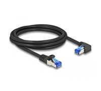 Delock RJ45 cable de red Cat.6A S/FTP gerade/a la derecha gewinkelt 2 m negro