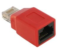 Delock rj45 crossover adapter male - female rj45 m/f rojo