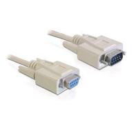 Delock rs-232, 10m cable de serie beige db-9