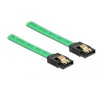 DeLOCK Cable SATA III 6 Gb/s, Conector 7-pin Hembra/Hembra, 20 cm Verde con Efecto UV, Referencia SATA 6 Gb/s Kabel UV Leuchteffekt grün