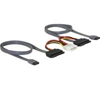 Delock sata all-in-one cable for 2x hdd cable de sata 0,5 m