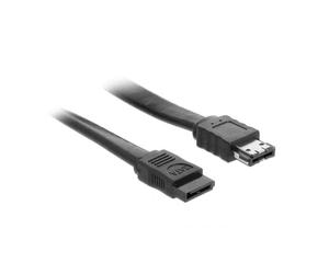 DELOCK - SATA auf eSATA-Kabel - Serial ATA 150/300/600 - SATA (R) Gerade SATA (R) - 1,0m - Schwarz (85810) Marca
