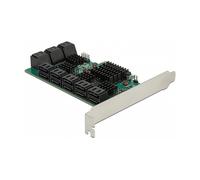 DeLOCK SATA Card PCI Express x4 de 16 Puertos Internos - Tarjeta Controladora PCIe, 6 Gbit/s, S.M.A.R.T., Compatible con Windows 10/8.1, Linux, Windows Server 2019