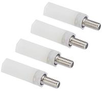 DeLock - Separadores (4 Unidades, M4 x M4, hexagonales, para Interior y Exterior, 20 mm), Color Natural