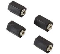 DeLock - Separadores (hexagonales, 10 mm, 4 Unidades), Color Negro