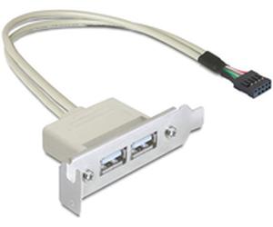 Delock Slot bracket - USB-Kabel - USB (W) zu 9-poliger USB-Header (W)