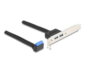Delock Slotblech 1 x USB 5 Gbps Pfostenbuchse 90° gewinkelt