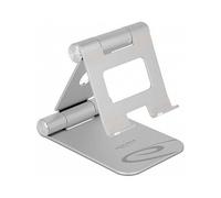 DeLOCK Soporte Ajustable para Tablet de Aluminio Plata, para Escritorio - 105x110x18 mm