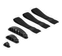 Delock soporte de cable y cinta de gancho y bucle set 6 piezas