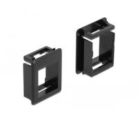 Delock soporte keystone para carcasas (4 unidades) negro