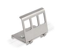Delock soporte metálico keystone de 3 puertos para riel din