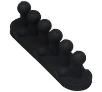 Delock Soporte para Cables con 5 pasadores, Autoadhesivo, 6 Unidades, Color Negro