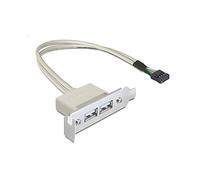 Delock - Soporte para dos puertos USB 2.0 (perfil bajo)