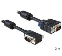 Delock svga 2 m cable vga vga (d-sub) negro