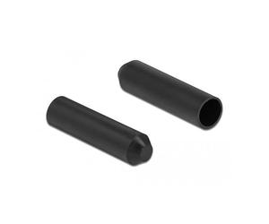 DELOCK Tapas de Extremo con Adhesivo Interior 70 x 16 mm 2 Piezas Negro Marca