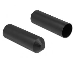 DELOCK Tapas de Extremo con Adhesivo Interior 80 x 25 mm 2 Piezas Negro Marca