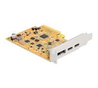 DeLOCK Tarjeta controladora USB PCIe x4 a 1 puerto EXT. USB-C 10 Gbps B + 1 puerto USB-C DP Alt modo externo