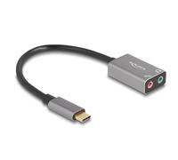 DELOCK Tarjeta de sonido externa USB Type-C con 2 x 3,5 mm PIN Bu