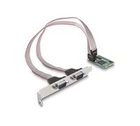 Delock tarjeta mini pcie de tamaño completo a 2 x serial rs-232 d-sub