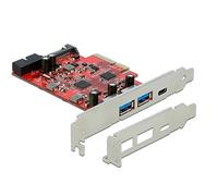 DELOCK Tarjeta PCI E X4 A 1X USB Tipo-C 2X USB-A 1X Interno USB 3.2 10 GBPS