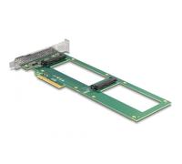 Delock Tarjeta PCI Express 4.0 x8 a 2 x internas U.2 NVMe SFF-8639 - Bifurcation