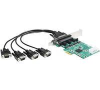 DELOCK Tarjeta PCI Express > 4 Puertos Serie RS-232 de Alta Velocidad 921K con Fuente de alimentación