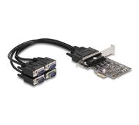 Delock tarjeta pci express a 4 x serie rs-232