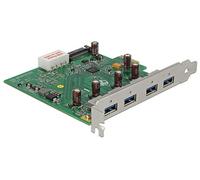 DeLock Tarjeta PCI Express USB 3.0 a 4 externas Tipo A