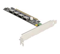 Delock tarjeta pci express x16 a 4 x nvme interno sff-8654 4i - bifurc