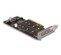 Delock Tarjeta PCI Express x8 a 2 x internas NVMe M.2 Key M - Bifurcation