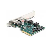 DeLOCK Tarjeta PCIe x4 a 2 USB 3.2 Gen 2 Externos Tipo-A 10 Gbps, Factor de Forma Low Profile, Incluye Puerto SATA Interno, Chip ASM3142