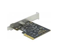 DeLOCK Tarjeta PCIe x4 a USB-C Externa USB 3.2 Gen 2x2 20 Gbps, Tipo-C Hembra, PCI Express 3.0, Perfil Bajo, Acero Inoxidable, para PC