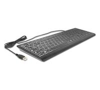 DeLOCK Teclado USB con cable, 1,5 m, negro con XXL Bstb