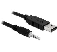 Delock usb 2.0/3.5 mm 1.8m cable de audio 1,8 m 3,5mm negro