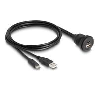 88102 Cable USB 2.0 1m Negro 480Mbps ØLethg: 4.5mm DELOCK
