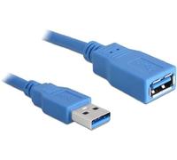 Delock - USB 3.0-a m/f - 2m 2m USB a USB a Azul - Cable USB (USB a, USB a, Macho/Hembra, Azul)