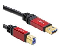 DeLock USB 3.0 Cable/USB A Male to USB B Male red 5 m 5 m red