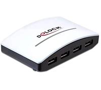 Hub Delock 4 puertos 5000 Mbit/s USB 3.2 Gen 1 externo negro y blanco