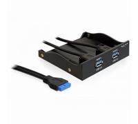 Delock USB 3.0 Front Panel 2-Port/with 19-Pin USB 3.0 Pin Header / 2x USB 3.0 fo